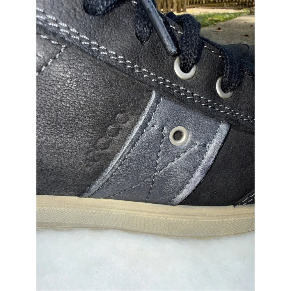 Ecco Shoes Men‎ US 13 Black Leather Oxford Lace Up Shoes Sneaker Driving Shoe